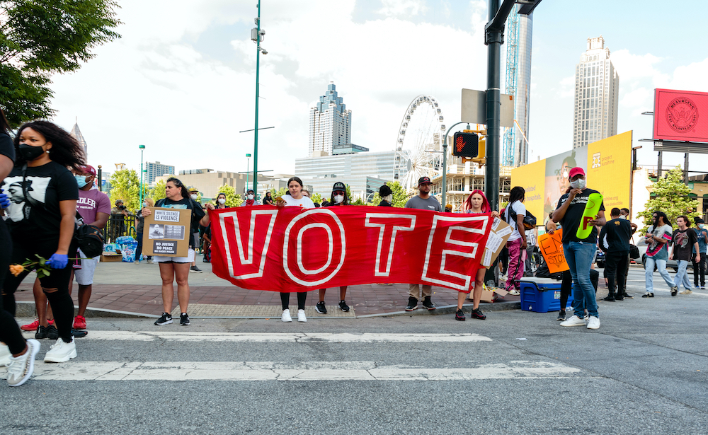 Black Lives Matter Protest "Vote" Sign