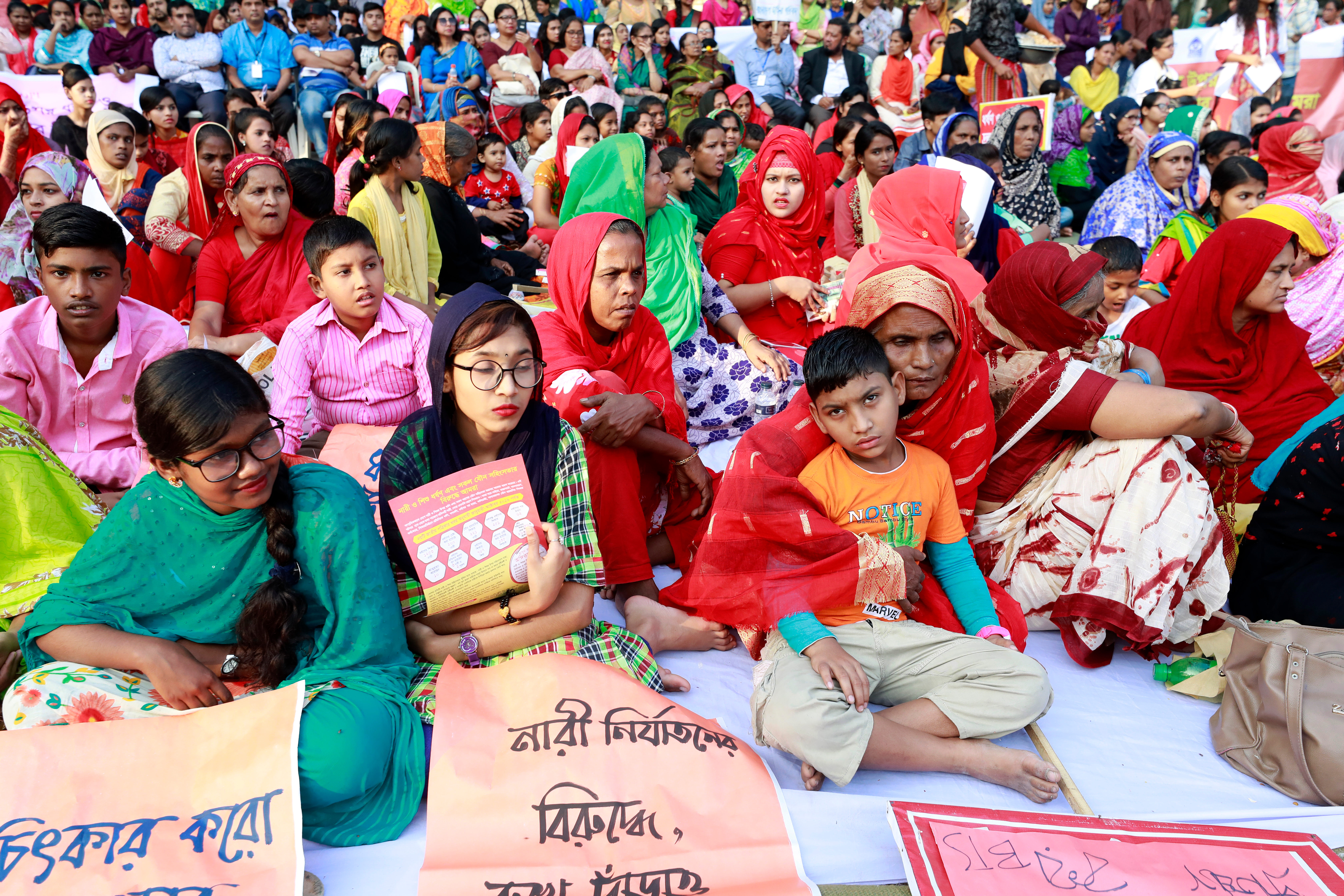 Our issues Dhaka, Bangladesh protesting violence against women and children